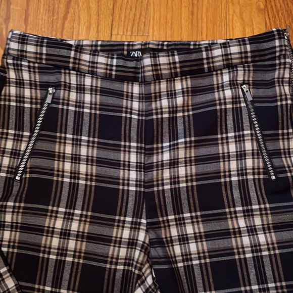 Zara Slim Plaid Dress Pants - Picture 2 of 7